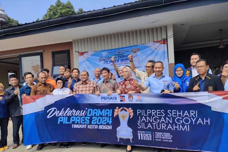 Peradi dan pers Bogor ajak tim pemenangan capres deklarasi damai