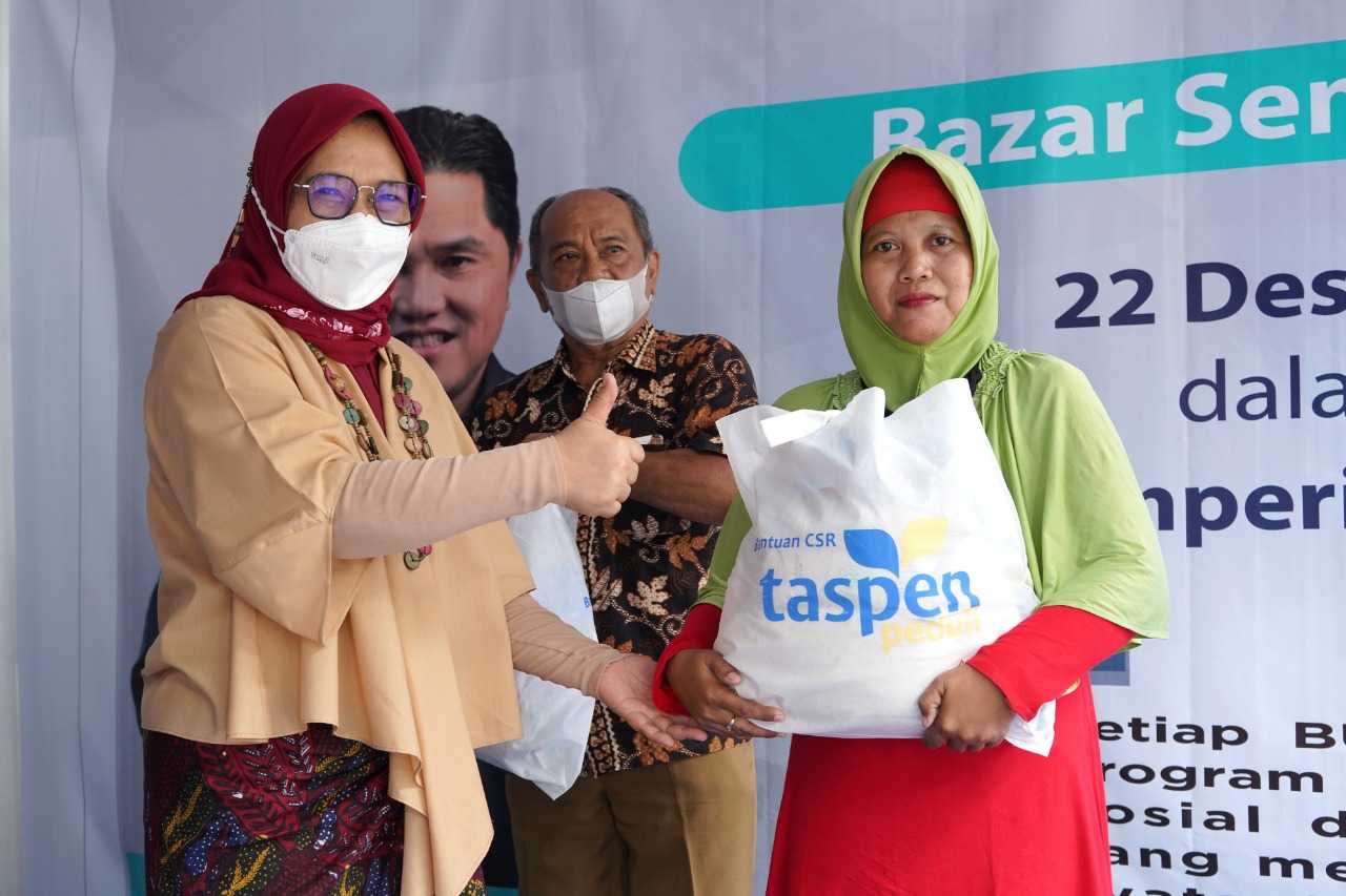 Peringati Hari Ibu, TASPEN Gelar Bazar Sembako Murah dan Launching Program Baru Srikandi