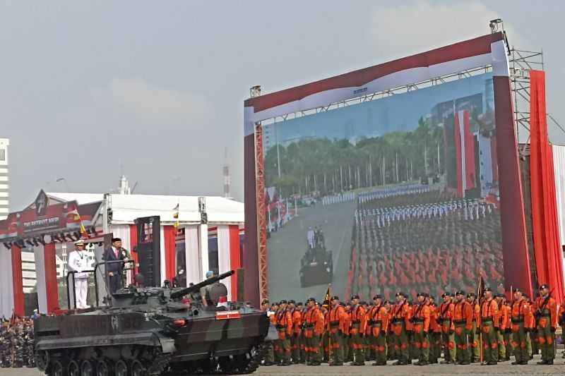 Peringati HUT ke-78 TNI, Upacara Digelar di Lapangan Monas