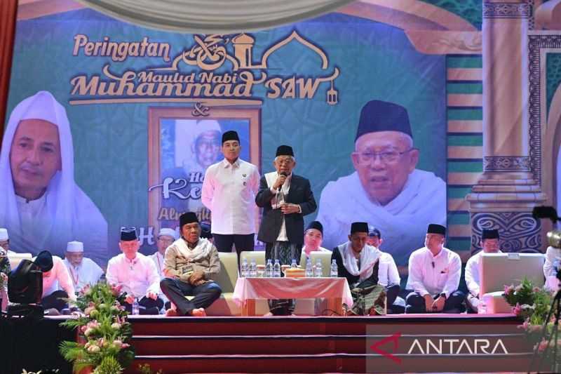 Peringati Maulid Nabi, Wapres Ma'ruf Sampaikan Pentingnya Cetak Ulama