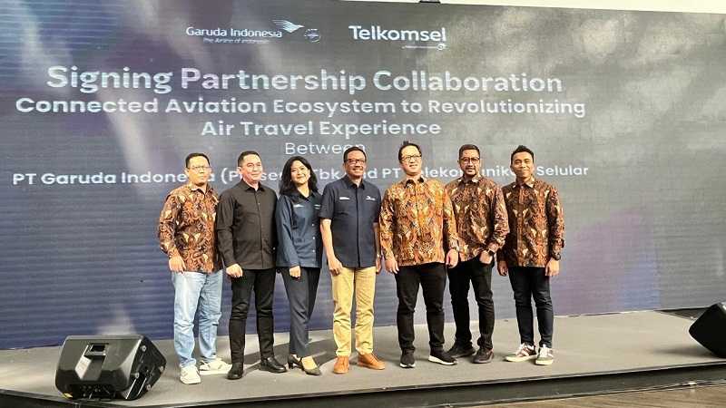 Perkuat Kerja Sama, Garuda Indonesia-Telkomsel Perkuat Ekosistem Digital