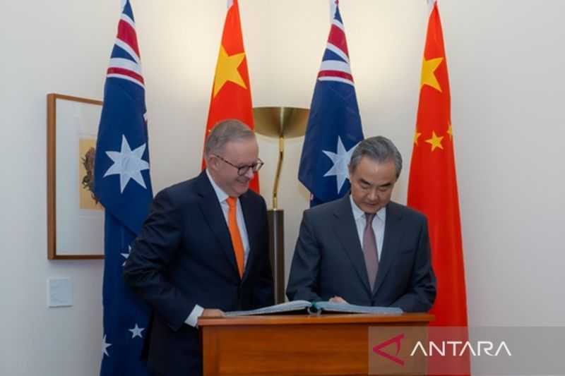 Perkuat Kolaborasi, Menlu Tiongkok Bertemu dengan PM Australia di Canberra