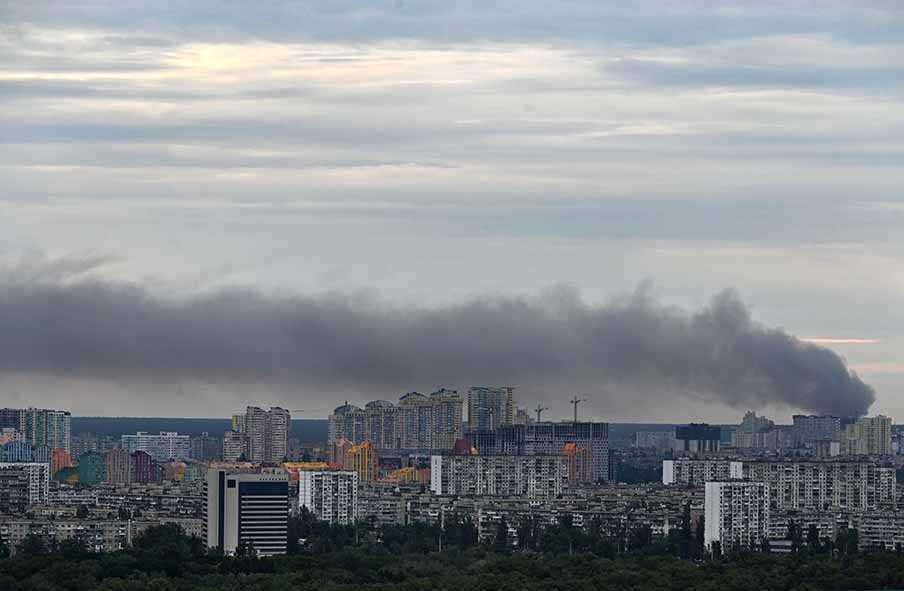 Pesawat Russia Bombardir Kyiv