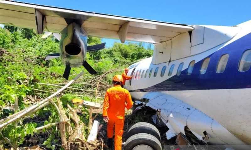 Pesawat Trigana Air PK YSP ATR Tergelincir, Seluruh Penumpang Dilarikan ke Rumah Sakit