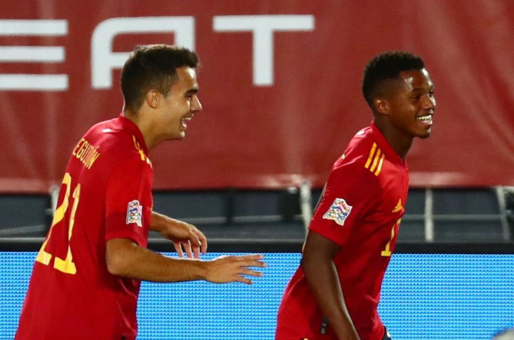 Ansu Fati Cetak Gol, Spanyol Tundukkan Ukraina 4-0