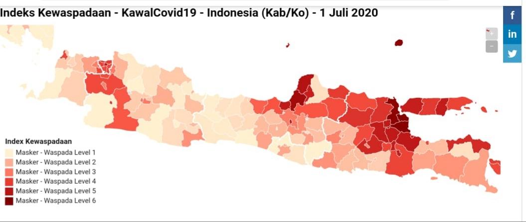 Daerah yang Indeks Kewaspadaan Covid-19 Tinggi Harus Saling Jaga