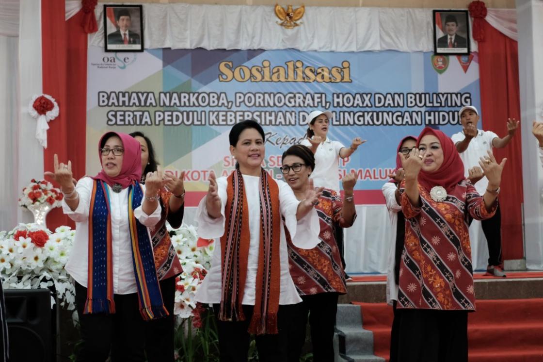 Ibu Negara Lakukan Sosialisasi Bahaya Narkoba