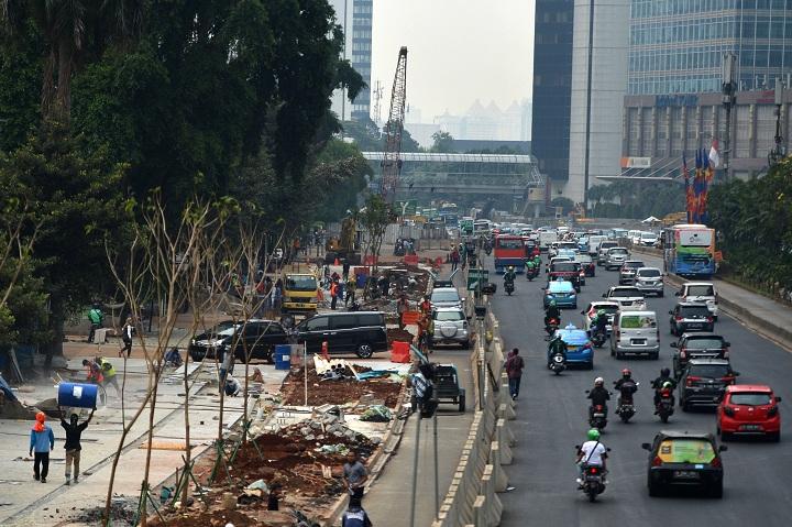 DKI Gelar Gerebek Trotoar di Sudirman-Thamrin