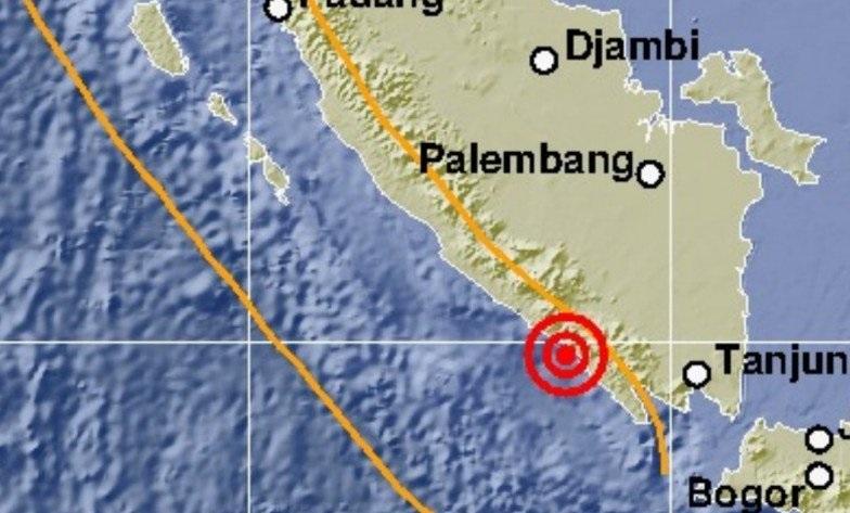 Gempa Magnitudo 5,4 Guncang Lampung