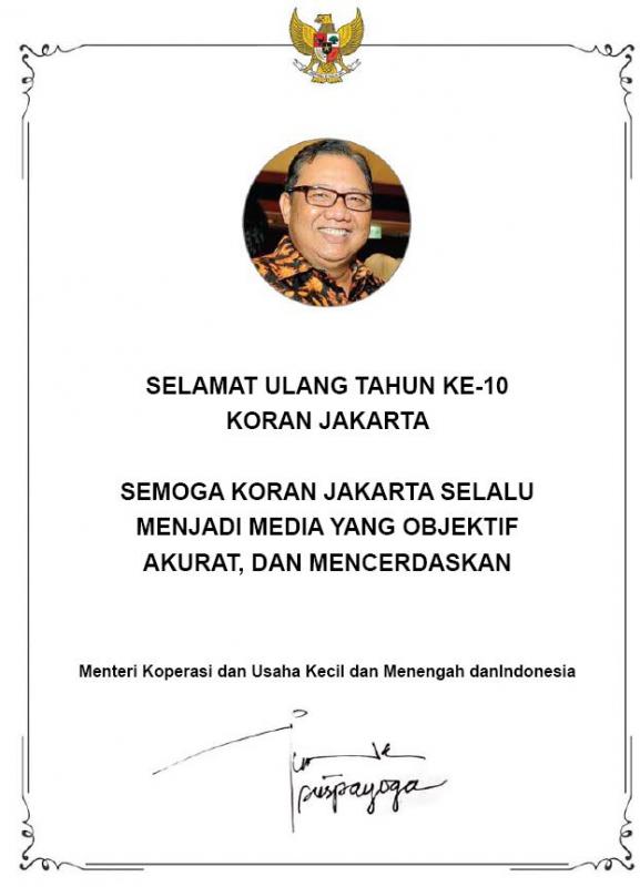 Menteri Koperasi dan Usaha Kecil dan Menengah Indonesia