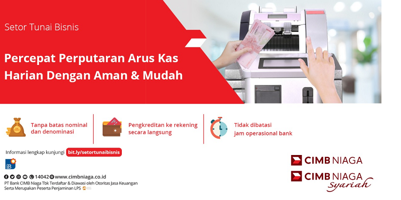 CIMB Niaga Sediakan Mesin Setor Tunai Bisnis