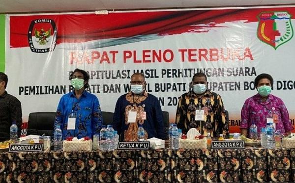 Yusak-Yakob Raih Suara Terbanyak Pilkada Boven Digoel 