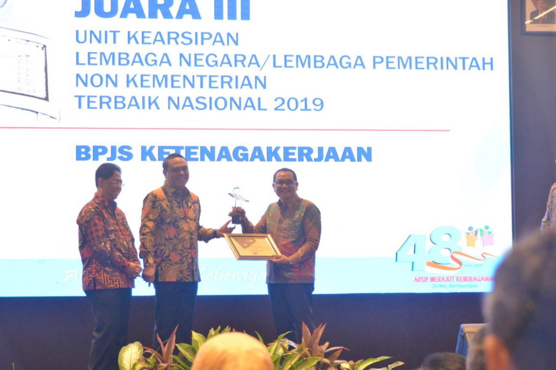 BPJS Ketenagakerjaan Raih Penghargaan Arsip Nasional