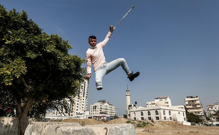 Kaum Muda di Gaza Rasakan Sensasi Kebebasan Melalui Aktivitas Parkour