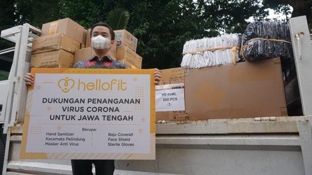 Hellofit Donasi 16 Ribu Masker dan APD ke Pemprov Jateng