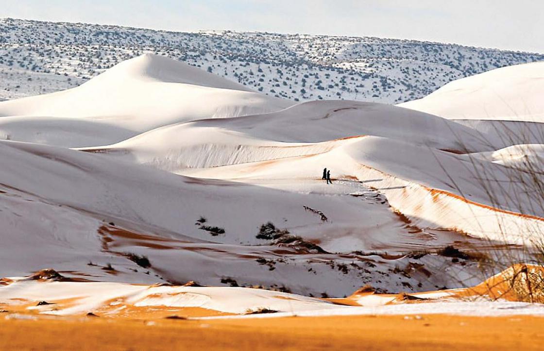 Gurun Sahara Tertutup Salju 40 Sentimeter