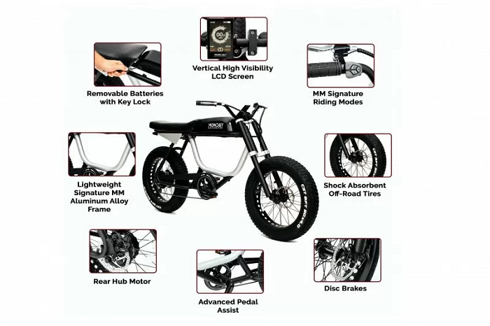 Anza dari Monday Motorbikes, Sepeda Listrik Berdesain Unik