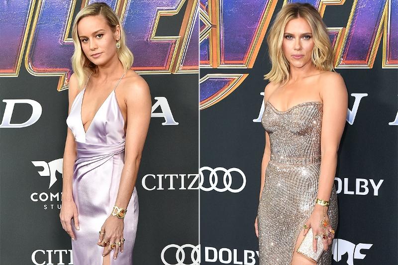 Brie Larson-Scarlet Johannson Kompak Pakai Cincin Thanos di Premier