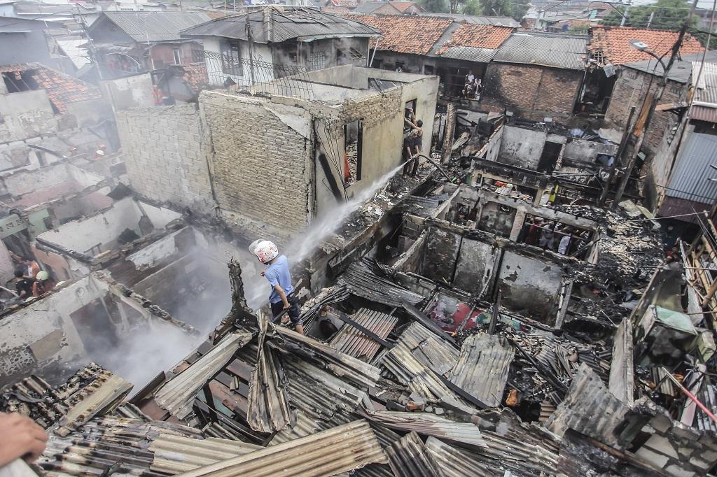 Kebakaran di Menteng, 70 Kepala Keluarga Kehilangan Tempat Tinggal