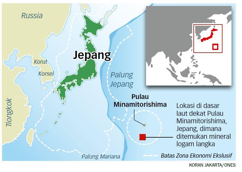 Mineral Langka Ditemukan di Dasar Laut di Jepang