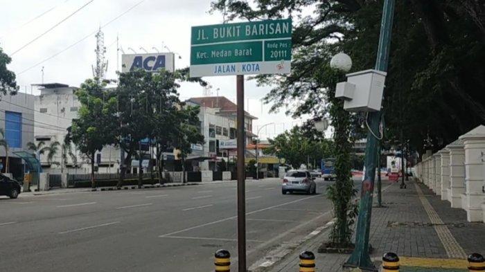 Sejumlah Jalan Protokol Kota Medan Sepi Hari Pertama 2021