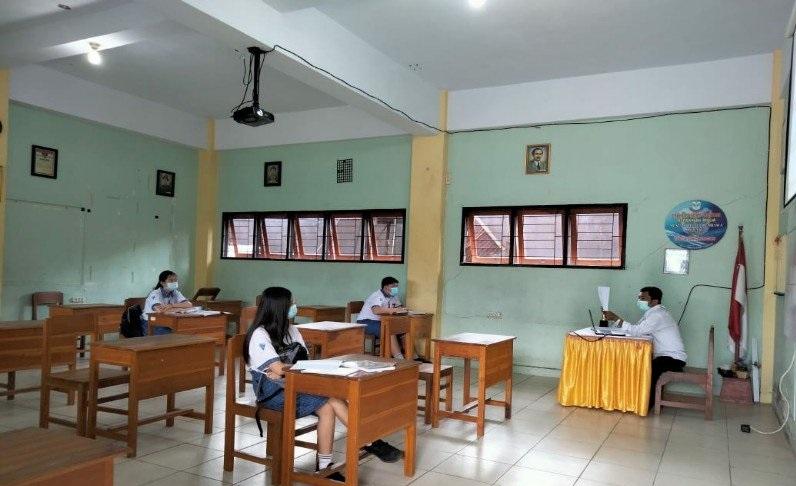 SMP Frater Kendari Berlakukan Dua Sesi Pembelajaran Patuhi Prokes