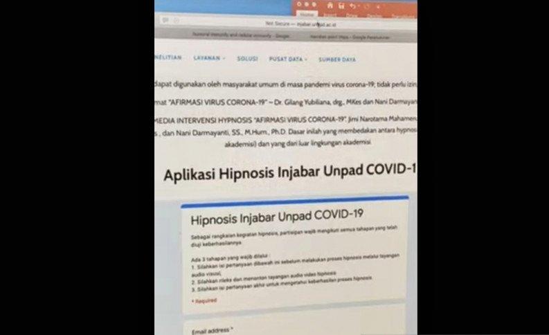 Unpad Kembangkan Metode Hipnosis Kurangi Stres Akibat Covid-19