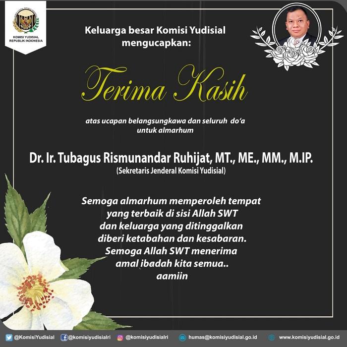 Sekjen KY Tubagus Rismunandar Meninggal