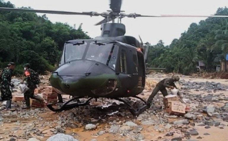 Helikopter Dikerahkan Salurkan Bantuan ke Wilayah Terisolir