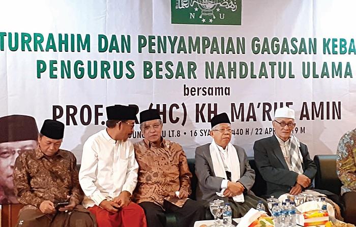 KH Ma'ruf Gelar Syukuran Pemilu Damai di PBNU