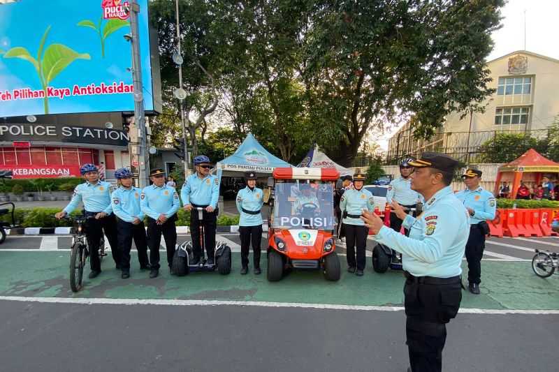 Polda Metro Terjunkan Puluhan Personel di Car Free Day Pekan Ini