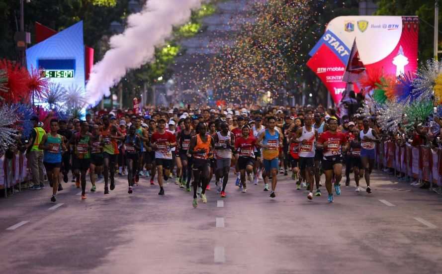 Polisi Jaga Ketat Jakarta International Marathon 2024