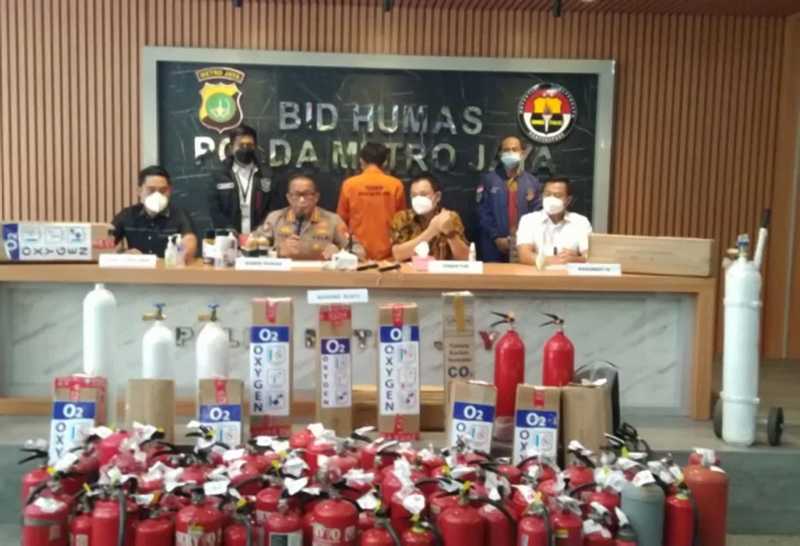 Polisi Tangkap Penjual Tabung Oksigen Palsu