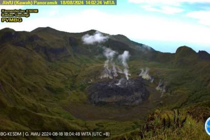 Pos Gunung Api Awu Sulut Catat Sembilan Kali Gempa Vulkanik Dangkal