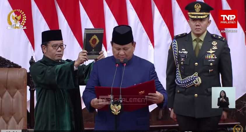 Prabowo-Gibran Ucapkan Sumpah Jabatan Presiden-Wapres RI