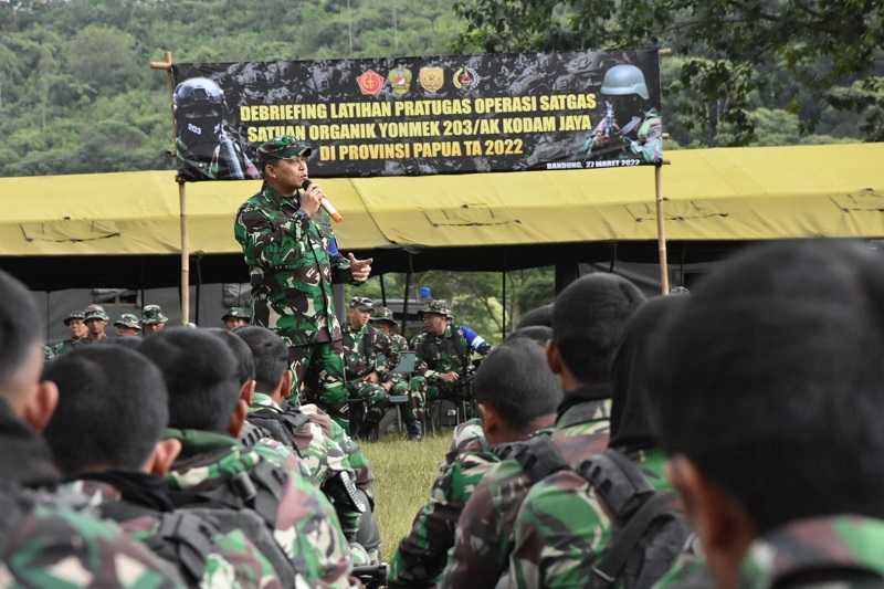 Prajurit dari Batalyon Infanteri Mekanis 203/Arya Kamuning Ini Digembleng untuk Persiapan Bertugas ke Papua