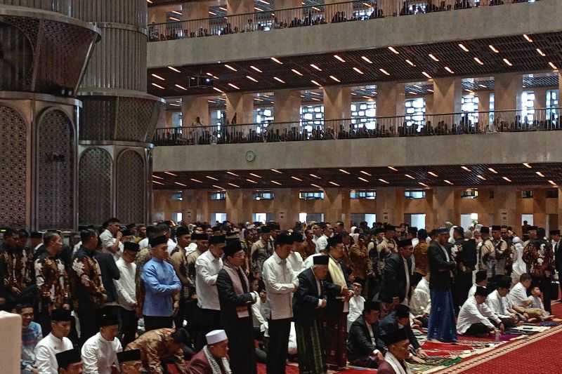 Presiden dan Wapres Shalat Idul Fitri di Masjid Istiqlal Jakarta