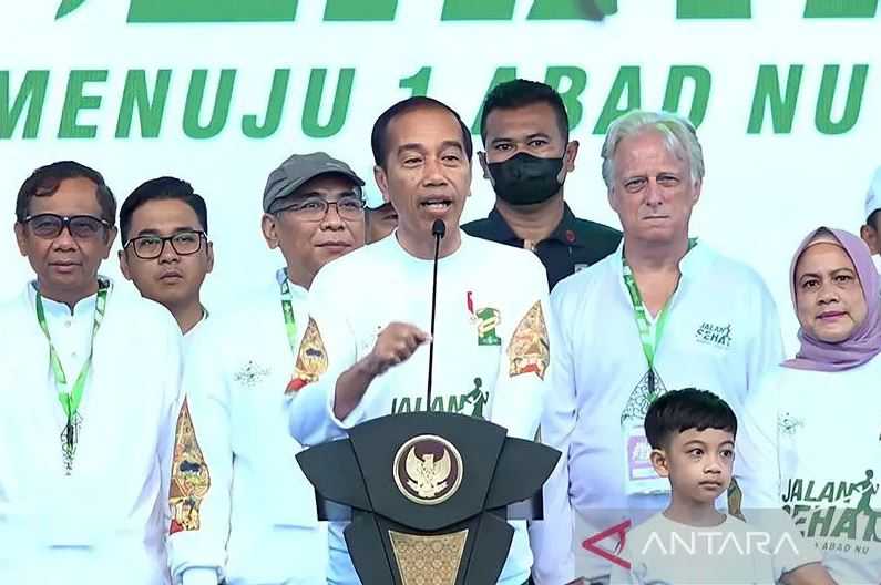 Presiden Jokowi Apresiasi Porseni dan Jalan Sehat yang Digelar NU
