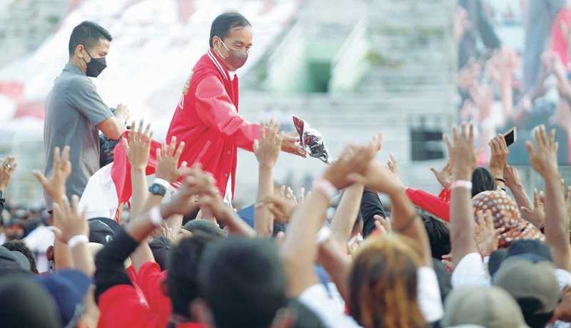 PRESIDEN JOKOWI HADIRI KONSER AKBAR 'SATU KOMANDO SAPU LIDI'