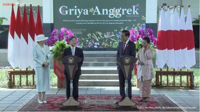 Presiden Jokowi Sambut Kunjungan Kaisar Naruhito di Istana Bogor