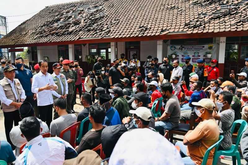 Presiden Jokowi Tinjau Kecamatan Cugenang, WIlayah Terdampak Gempa Terparah