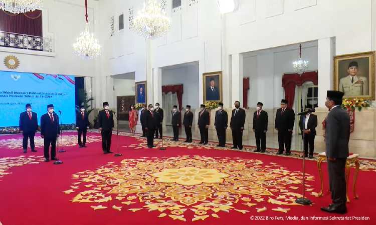 Presiden RI Joko Widodo Rombak Kabinet dengan Lantik 2 Menteri dan 3 Wamen, Ini Daftar Nama Menteri Terbaru Kabinet Indonesia Maju