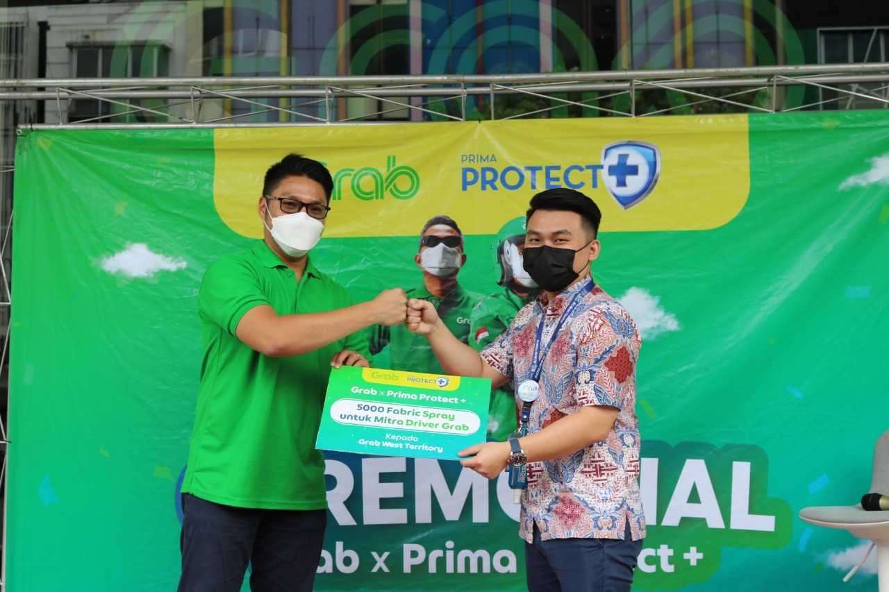 Prima Protect Plus Bagikan 5000 Sanitasi kepada Pengemudi Grab