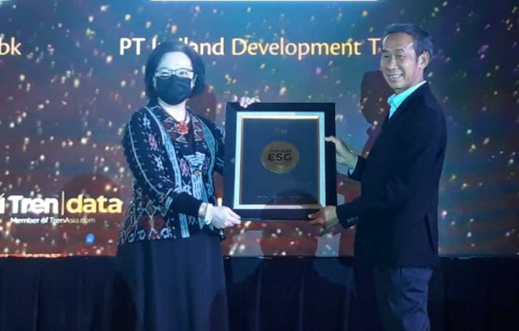 PT Intiland Development Tbk meraih Penghargaan Keberlanjutan 3