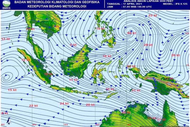 Pusaran Siklonik di Samudera Hindia Penyebab Cuaca Ekstrem di Jambi