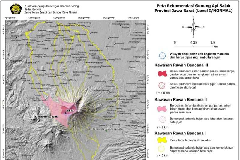 PVMBG Catat Peningkatan Gempa Tektonik Lokal di Gunung Salak