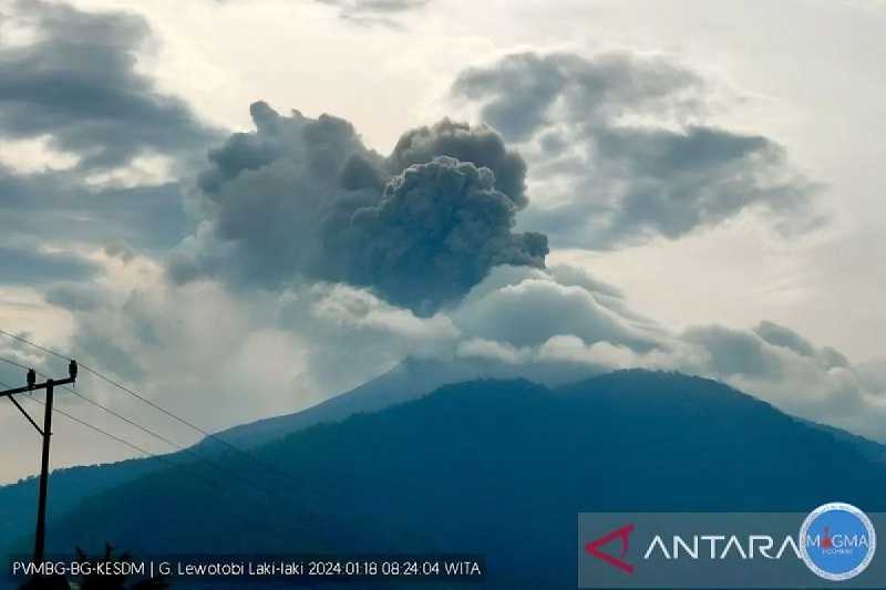 PVMBG Ingatkan Aktivitas Kegempaan Gunung Lewotobi Laki-laki Masih Tinggi