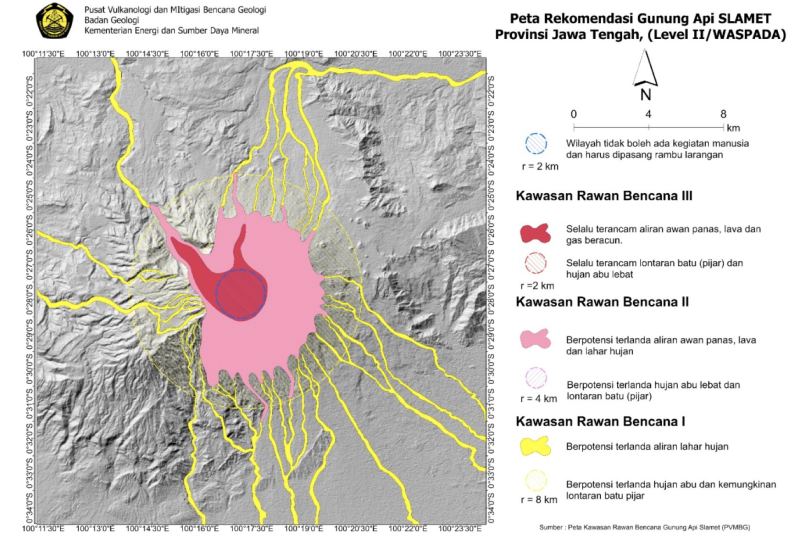 PVMBG Rekam 2.096 Kali Gempa Embusan di Gunung Slamet