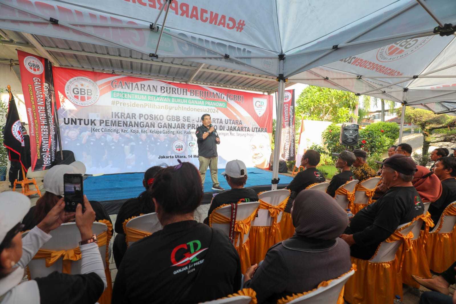 Relawan Posko GBB Se-Jakarta Utara Ikrar Dukung Ganjar Jadi Presiden 2024