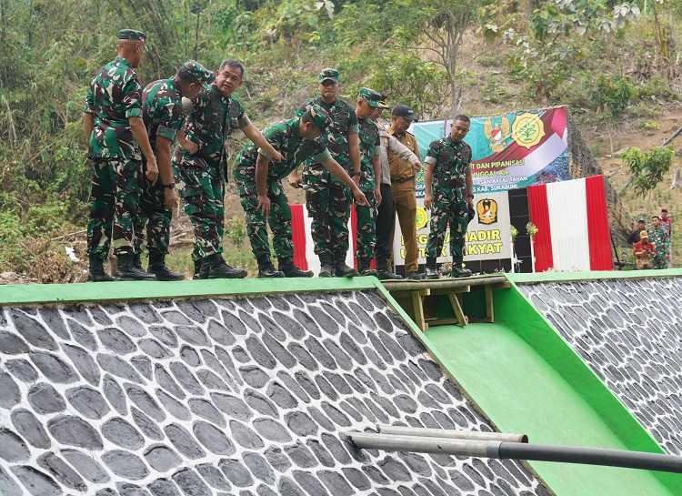 Resmikan Dam Parit Irigasi, Kasad Tegaskan TNI AD Dukung Ketahanan Pangan